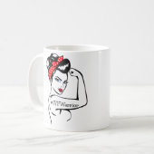 IVF Warrior Rosie die Riveter-Tasse Kaffeetasse (Vorderseite Links)