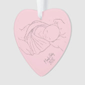IVF-Wunderbaby-Mädchen Rosa Ornament – Regenbogenb (Vorderseite)