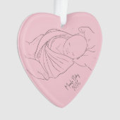 IVF-Wunderbaby-Mädchen Rosa Ornament – Regenbogenb (Vorderseite)