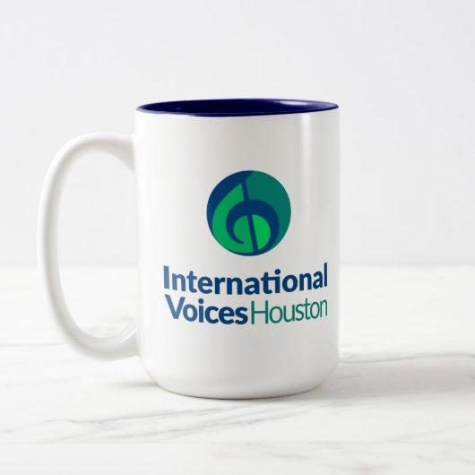 IVH-Logo-Tasse - Zwei Tone - Marine Zweifarbige Tasse (Links)