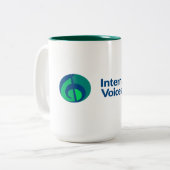 IVH-Logo Zwei-Tone-Tasse - Jäger Green Zweifarbige Tasse (Vorderseite Links)