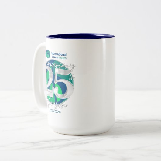 IVH Tasse zum 25. Jubiläum - Zwei Tone - Marine (Vorderseite Links)