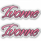 Ivonne faded pink Aufkleber Sticker Stickerset (Vorderseite)