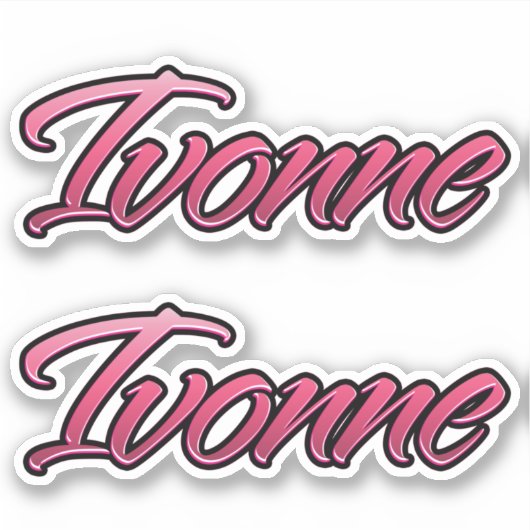 Ivonne faded pink Aufkleber Sticker Stickerset (Vorderseite)