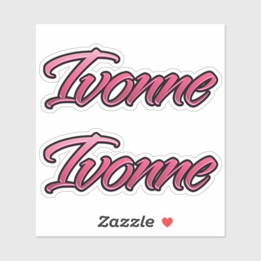 Ivonne faded pink Aufkleber Sticker Stickerset (Blatt)