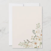 Ivorische Blütenblätter Einladung (Rückseite)