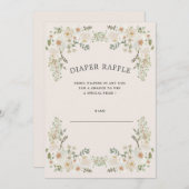 Ivorische Blütenblätter Einladung (Vorne/Hinten)
