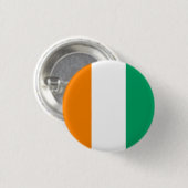 ivorische Flagge, Flagge von Côte d'Ivoire Button (Vorne & Hinten)