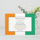 ivorische Flagge, Flagge von Côte d'Ivoire Hochzei Einladung (Stehend Vorderseite)