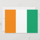 ivorische Flagge, Flagge von Côte d'Ivoire Hochzei Einladung (Rückseite)