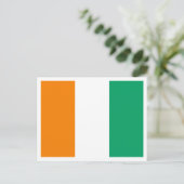 ivorische Flagge, Flagge von Côte d'Ivoire Postkarte (Stehend Vorderseite)