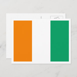 ivorische Flagge, Flagge von Côte d'Ivoire Postkarte