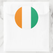 ivorische Flagge, Flagge von Côte d'Ivoire Runder Aufkleber (Tasche)