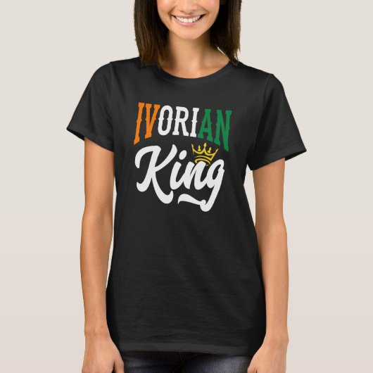 ivorischer König Côte d'Ivoire Flagge T-Shirt (Vorderseite)