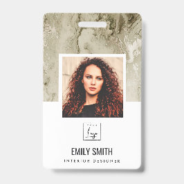 IVORN VON WEISSER GRÜNEN BESCHÄFTIGUNG FOTO BAR-CO AUSWEIS