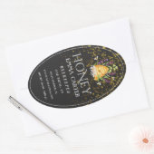 Ivory 24 oz Queen-line Honey Label Ovaler Aufkleber (Umschlag)