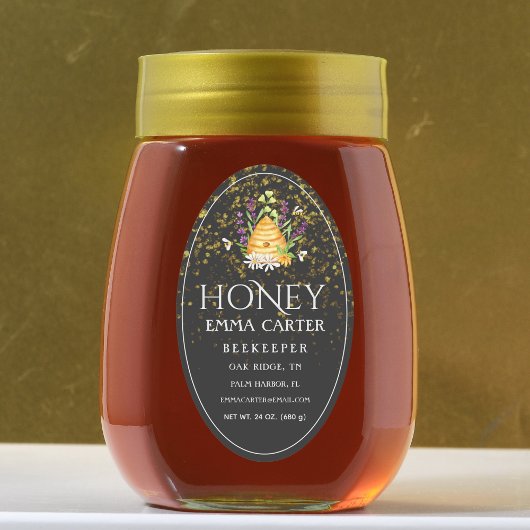 Ivory 24 oz Queen-line Honey Label Ovaler Aufkleber