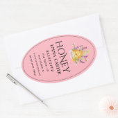 Ivory 24 oz Queen-line Honey Label Ovaler Aufkleber (Umschlag)