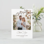 Ivory 3D Magnolia Flower Dankeskarte (Stehend Vorderseite)