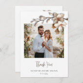 Ivory 3D Magnolia Flower Dankeskarte (Vorne/Hinten)