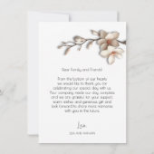 Ivory 3D Magnolia Flower Dankeskarte (Rückseite)