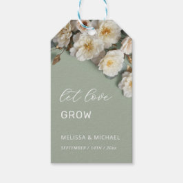 Ivory 3D Roses Wedding Welcome Geschenkanhänger