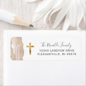 Ivory Agate Gold Cross Rücksendeadresse (Insitu)