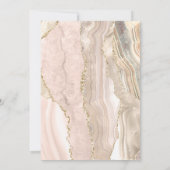 Ivory Agate Gold Glitzer Bestätigung Einladung (Rückseite)
