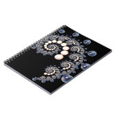 Ivory and Blue Pearl Spiral Notebook Notizblock (Linke Seite)