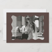 Ivory and Brown Wedding Save the Date Photo Einladung (Rückseite)