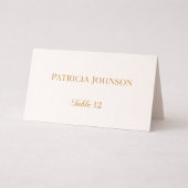 Ivory and Gold 50th Anniversary Folded Place Card Platzkarte