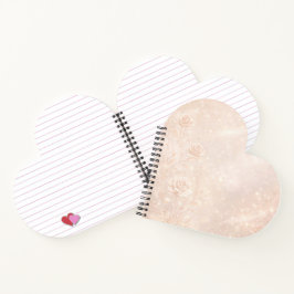 Ivory and rosegold accents florals AI art  Notizblock