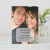 Ivory Art Deco Frame Save the Date einladen (Stehend Vorderseite)