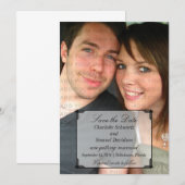 Ivory Art Deco Frame Save the Date einladen (Vorne/Hinten)