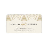 Ivory Art Deco String Lights Rücksendeadresse Labe Adressaufkleber (Vorne)