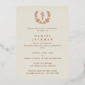 Ivory Asclepius Medical School Abschluss Folieneinladung (Vorderseite)