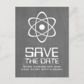 Ivory Atomkarton Save the Date Postkarte (Vorderseite)