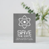 Ivory Atomkarton Save the Date Postkarte (Stehend Vorderseite)