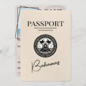 Ivory Bahamas Passport Save the Date (Vorne/Hinten)