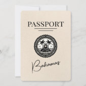 Ivory Bahamas Passport Save the Date (Vorderseite)