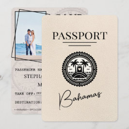 Ivory Bahamas Passport Save the Date