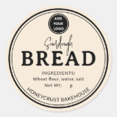 Ivory Bakery Sourdough Bread Label Sticker (Vorderseite)