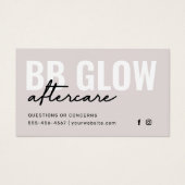 Ivory BB Glow Facial Care Instruction Card (Vorderseite)