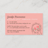 Ivory Beige Blush Handmade Hobby Kunsthandwerk Sti Visitenkarte (Rückseite)
