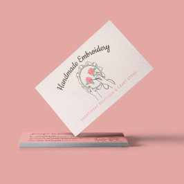 Ivory Beige Blush Handmade Hobby Kunsthandwerk Sti Visitenkarte