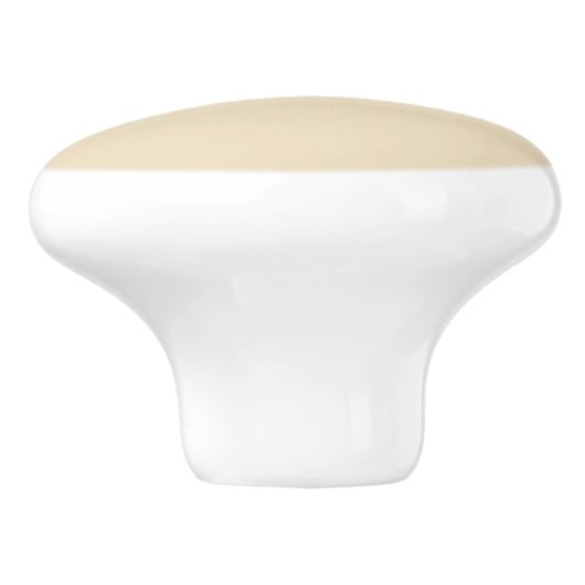 Ivory Beige Keramikknauf (Seitenansicht)