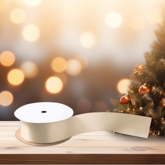 Ivory Beige Satin Ribbon Satinband