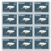 Ivory Beluga - Alaska-Briefaufkleber Aufkleber (Vorderseite)