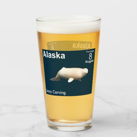 Ivory Beluga - Alaska Postage Glas (Vorne (Gefüllt))
