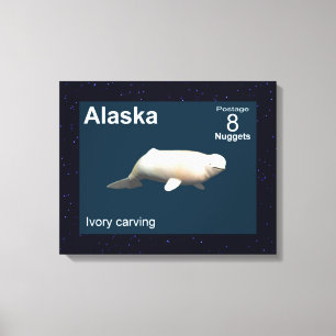 Ivory Beluga - Alaska Postage Leinwanddruck